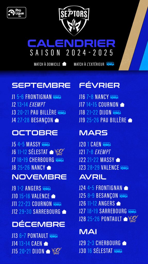 Calendrier Les Septors